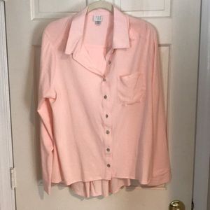 Target a new day Pink button up soft shirt fits like XL.